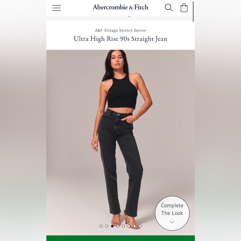 Abercrombie and Fitch Curve Love 90s Straight Ultra High Rise
